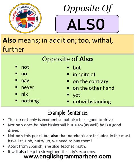 also antonyms|academic word for also.